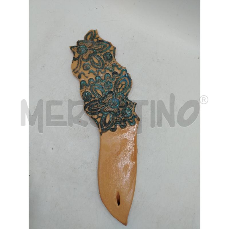 FERMACARTE IN T COTTO DEC VERDE | Mercatino dell'Usato Roma viale tirreno 1