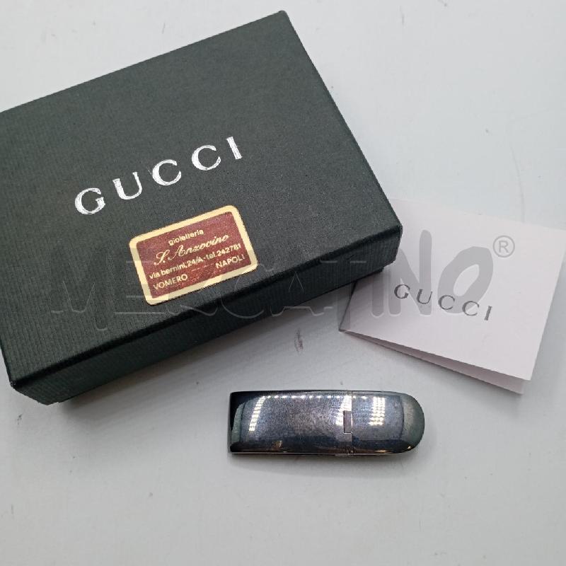 FERMA SOLDI GUCCI ARGENTATO | Mercatino dell'Usato Roma viale tirreno 1