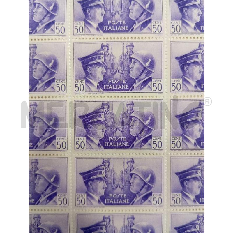 FOGLIO FRANCOBOLLI HITLER MUSSOLINI | Mercatino dell'Usato Roma viale tirreno 2