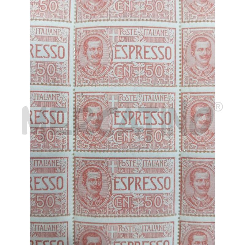 FOGLIO FRNANCOBOLLI ESPRESSO CENT.50 1920 | Mercatino dell'Usato Roma viale tirreno 2