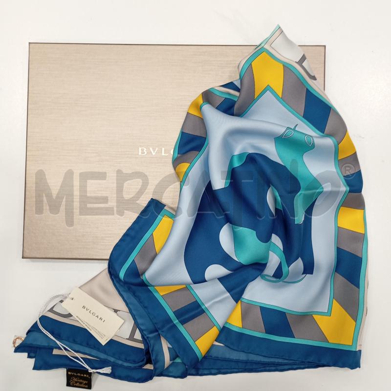 FOULARD BULGARI BLU SNAKE SOUVENIR  | Mercatino dell'Usato Roma viale tirreno 1