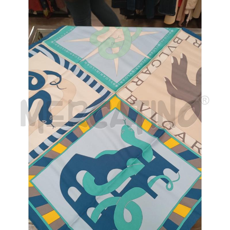 FOULARD BULGARI BLU SNAKE SOUVENIR  | Mercatino dell'Usato Roma viale tirreno 2