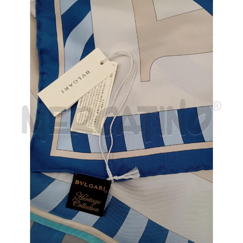 FOULARD BULGARI BLU SNAKE SOUVENIR  | Mercatino dell'Usato Roma viale tirreno 3