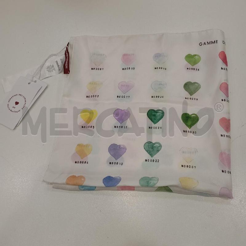 FOULARD COMPTOIR DES COTONNIERS BI CUORI COLORATI | Mercatino dell'Usato Roma viale tirreno 1