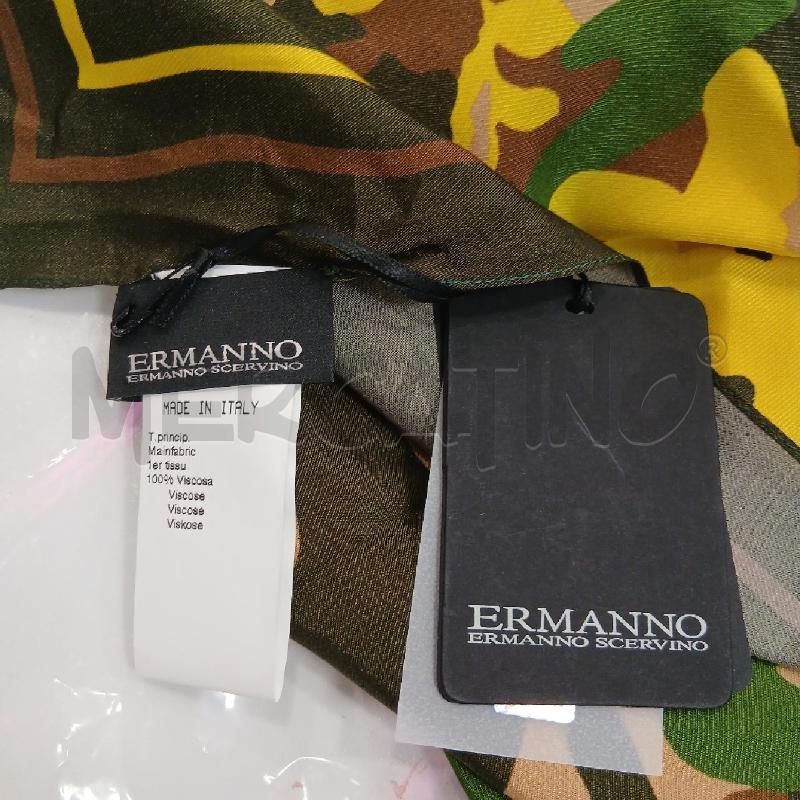 FOULARD ERMANO SCERVINO VE MIL MA SENAPE  | Mercatino dell'Usato Roma viale tirreno 3