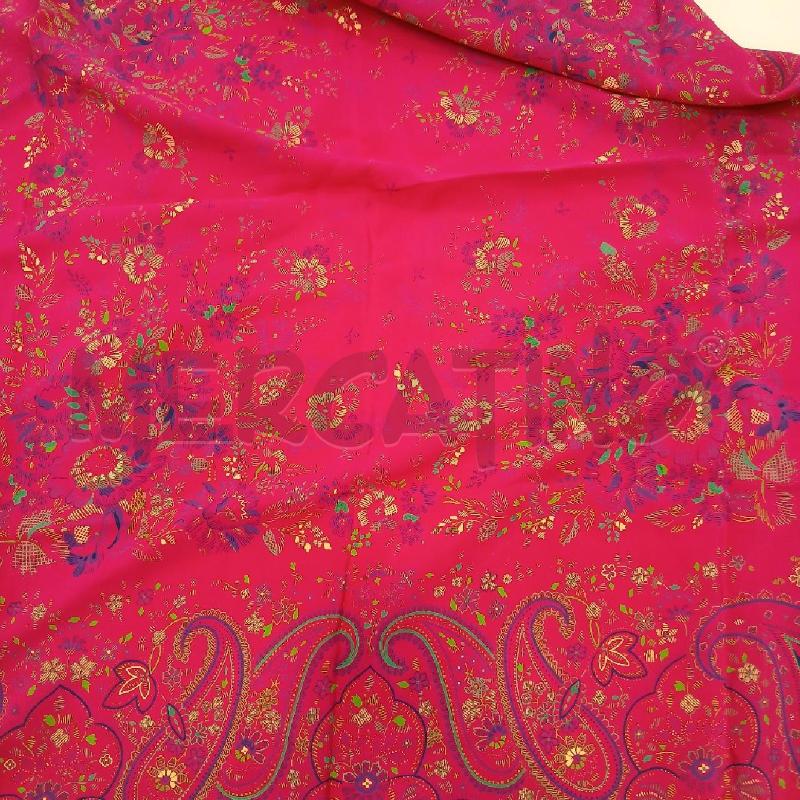 FOULARD GIANNI VERSACE ROSA FANTASIA FLOREALE  | Mercatino dell'Usato Roma viale tirreno 3