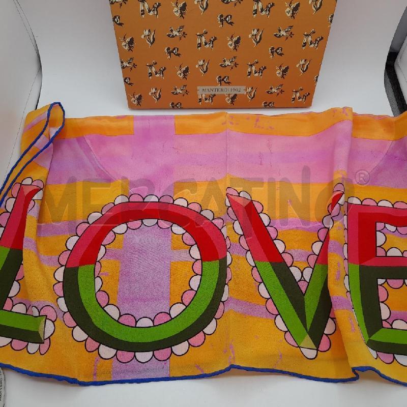 FOULARD MANTERO SENAP FUCSIA SCRITTA LOVE  | Mercatino dell'Usato Roma viale tirreno 2