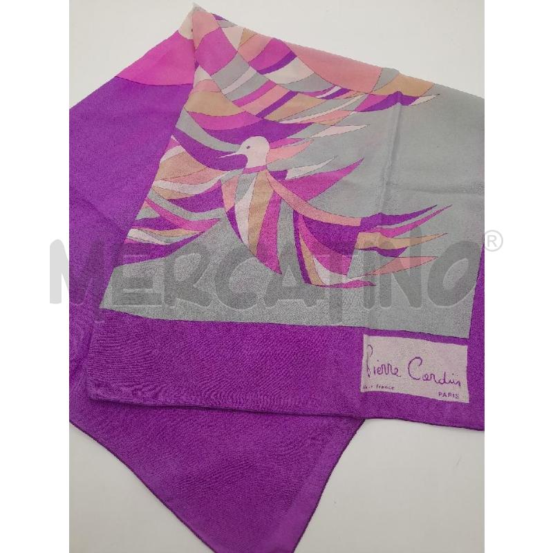 FOULARD PIERRE CARDIN VIOLA MULTICOLOR | Mercatino dell'Usato Roma viale tirreno 1