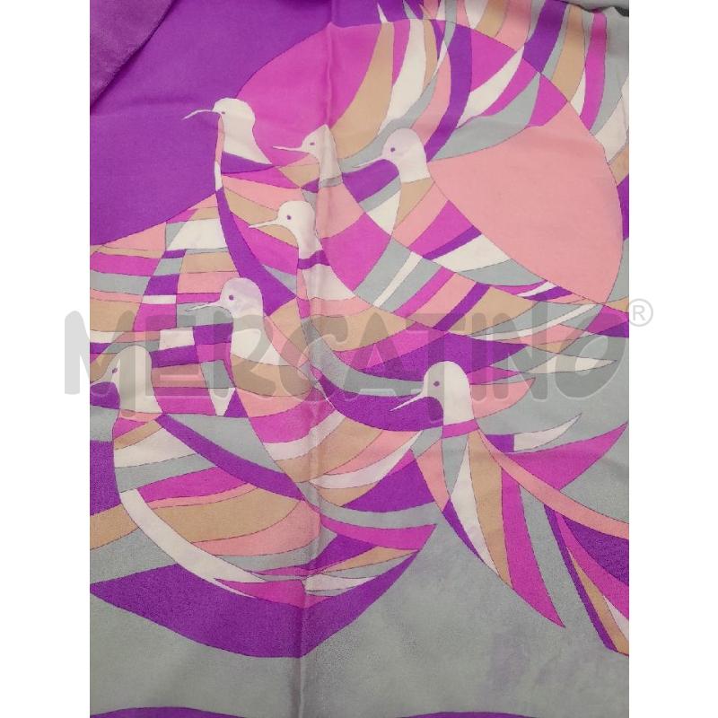 FOULARD PIERRE CARDIN VIOLA MULTICOLOR | Mercatino dell'Usato Roma viale tirreno 3