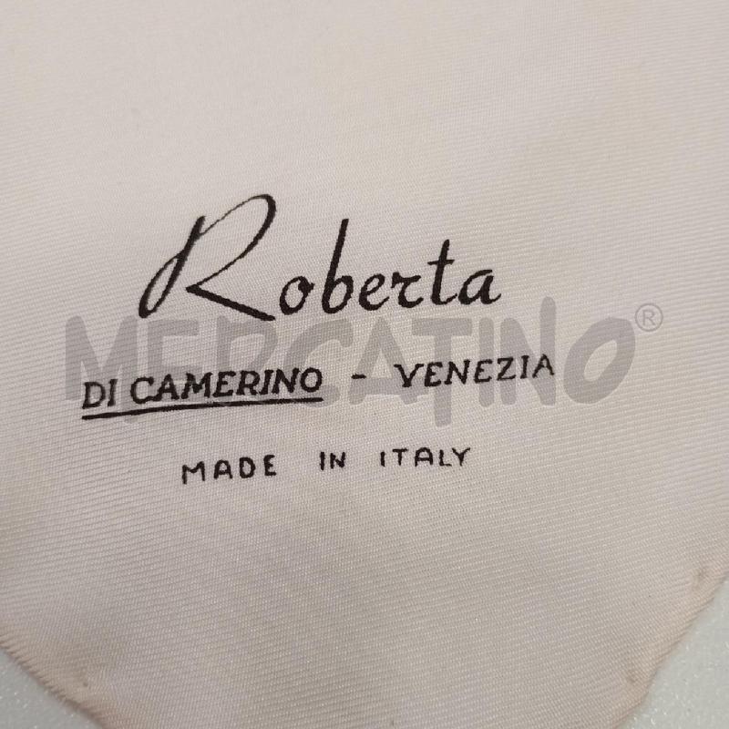 FOULARD ROBERTA DI CAMERINO BIANCO DISEGNO ROSSO/NERO | Mercatino dell'Usato Roma viale tirreno 3