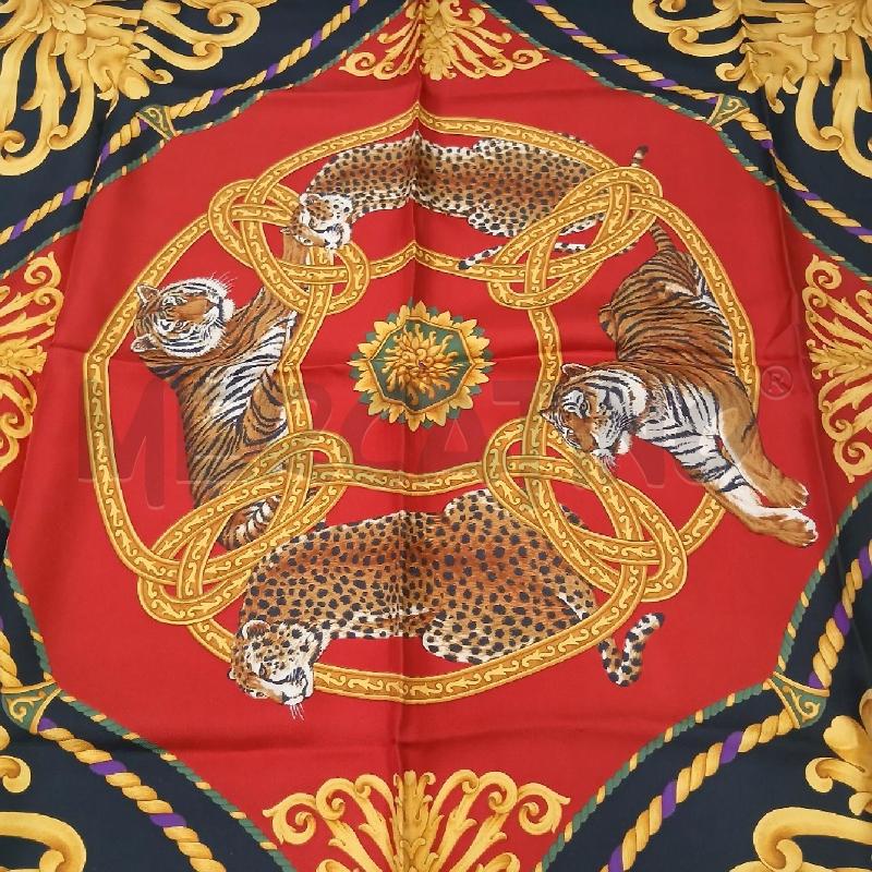 FOULARD SALVATORTE FERRAGAMO BL RSS DOR TIGRI | Mercatino dell'Usato Roma viale tirreno 2