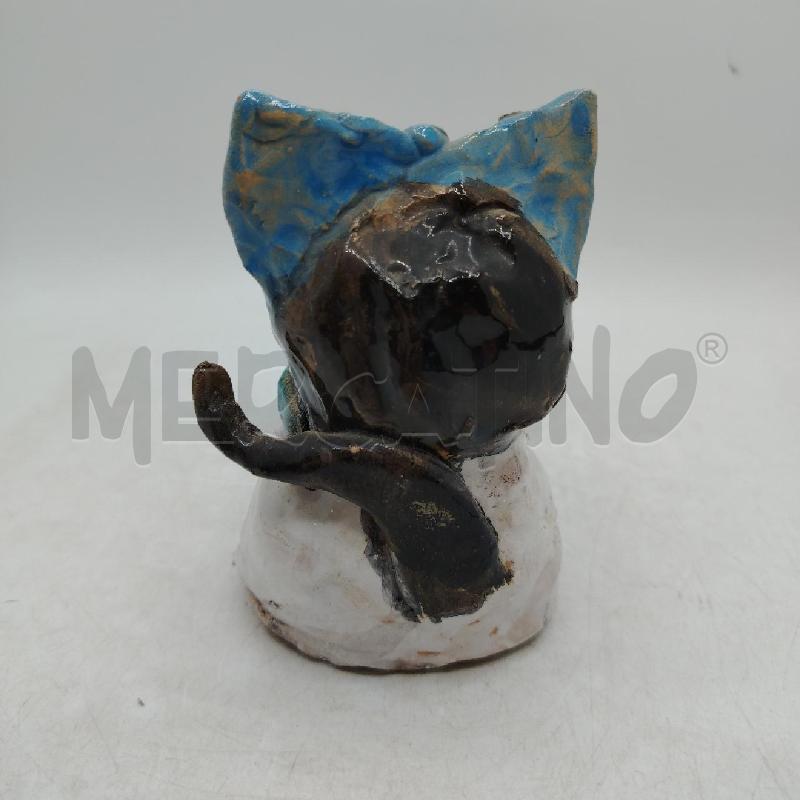 GATTO T COTTO SMALTATO  | Mercatino dell'Usato Roma viale tirreno 4