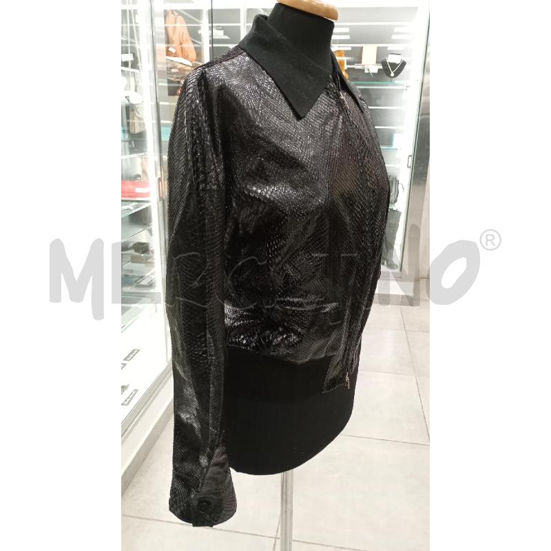 GIACCA D TRUSSARDI IN PELLE NERO  | Mercatino dell'Usato Roma viale tirreno 2