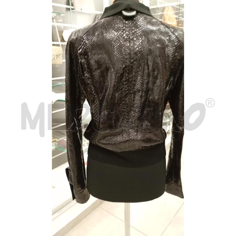 GIACCA D TRUSSARDI IN PELLE NERO  | Mercatino dell'Usato Roma viale tirreno 3