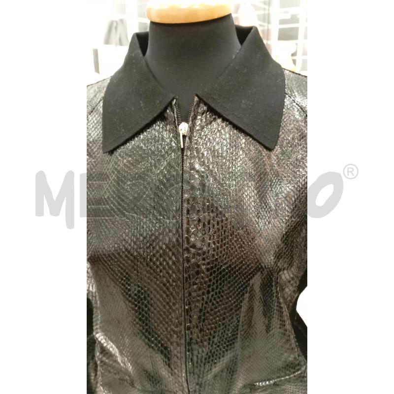 GIACCA D TRUSSARDI IN PELLE NERO  | Mercatino dell'Usato Roma viale tirreno 4