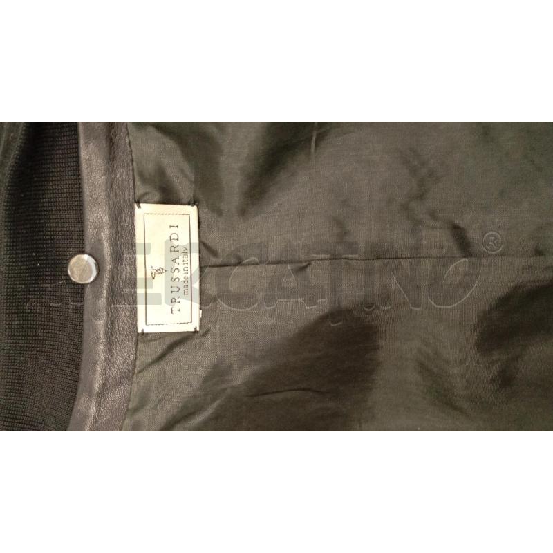GIACCA D TRUSSARDI IN PELLE NERO  | Mercatino dell'Usato Roma viale tirreno 5