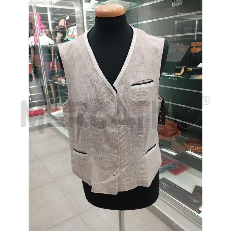 GILET D EVELYN DE CLERCQ BEIGE RICAMATO | Mercatino dell'Usato Roma viale tirreno 1