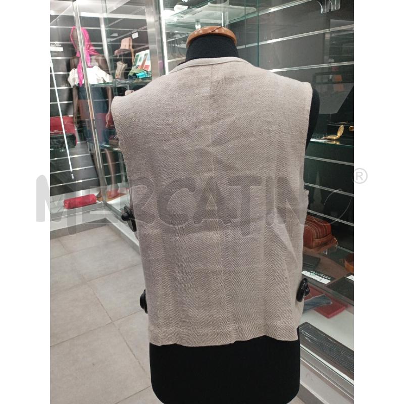 GILET D EVELYN DE CLERCQ BEIGE RICAMATO | Mercatino dell'Usato Roma viale tirreno 2
