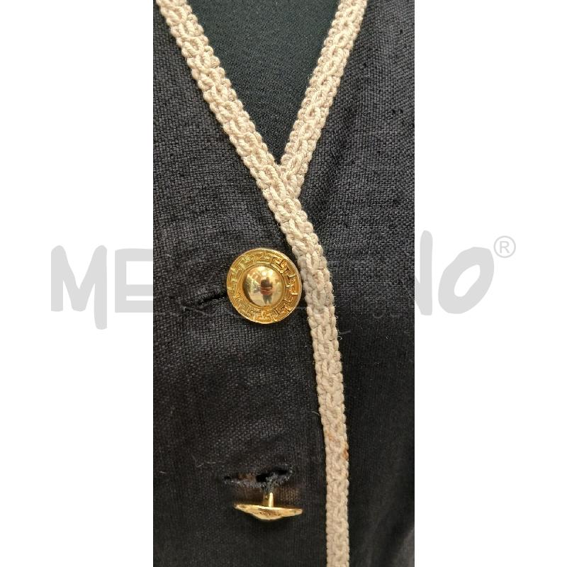 GILET D MISTO LINO BL BE BOTTONI ORO | Mercatino dell'Usato Roma viale tirreno 2