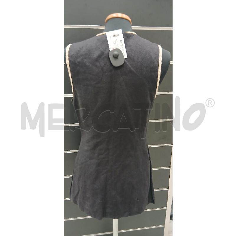 GILET D MISTO LINO BL BE BOTTONI ORO | Mercatino dell'Usato Roma viale tirreno 3