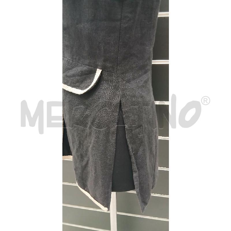 GILET D MISTO LINO BL BE BOTTONI ORO | Mercatino dell'Usato Roma viale tirreno 4