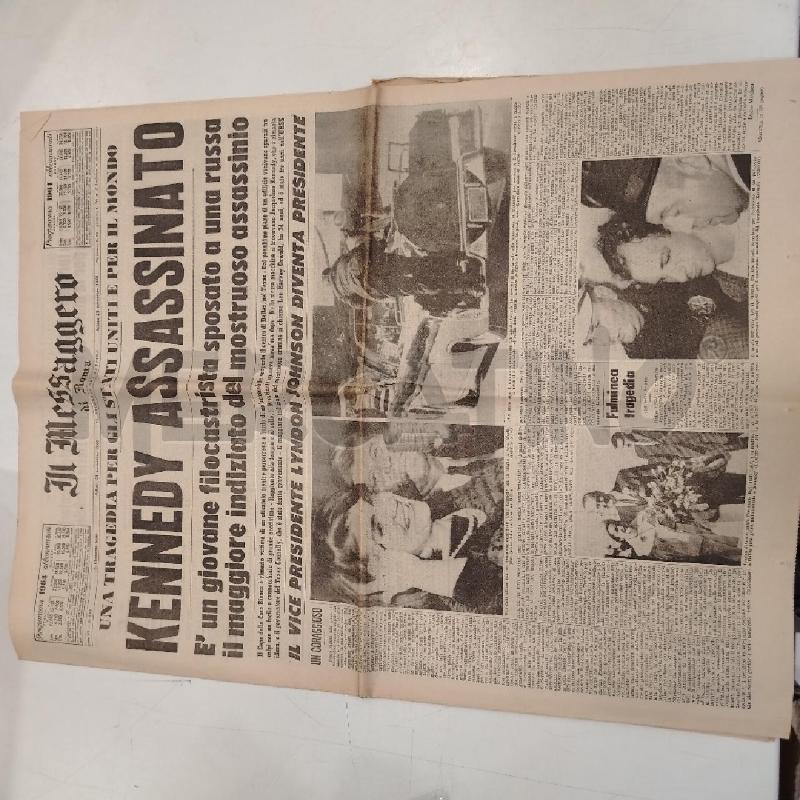 GIORNALE IL MESSAGGERO KENNEDY È STATO ASSASSINATO | Mercatino dell'Usato Roma viale tirreno 1