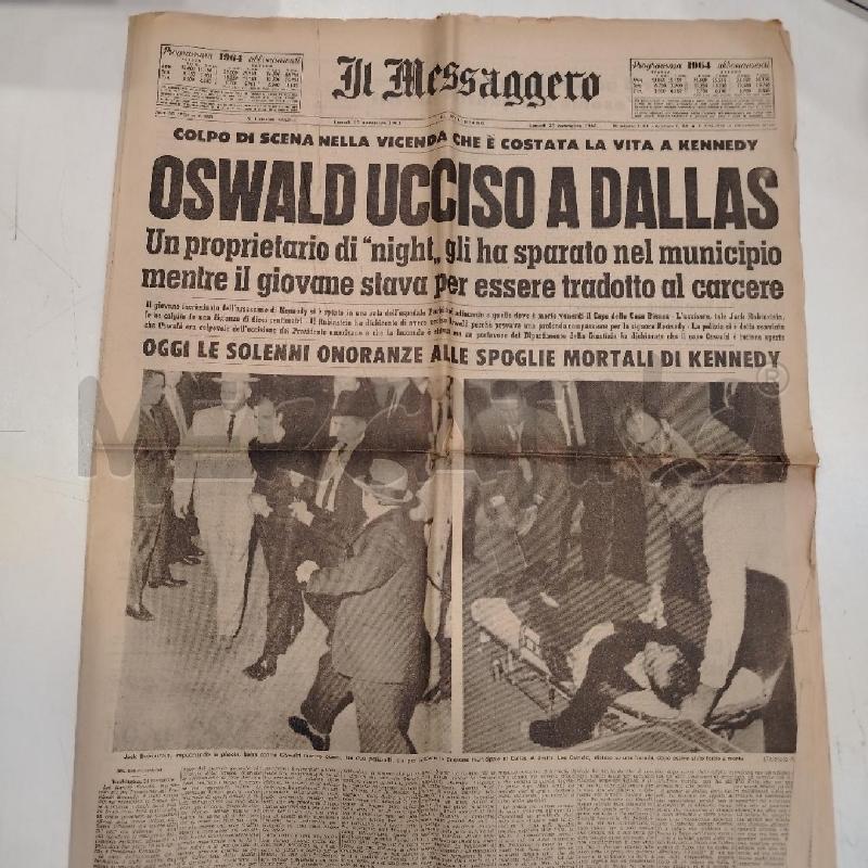 GIORNALE IL MESSAGGERO KENNEDY È STATO ASSASSINATO | Mercatino dell'Usato Roma viale tirreno 2
