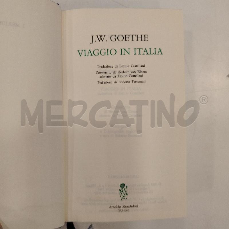 GOETHE VIAGGIO IN ITALIA | Mercatino dell'Usato Roma viale tirreno 2