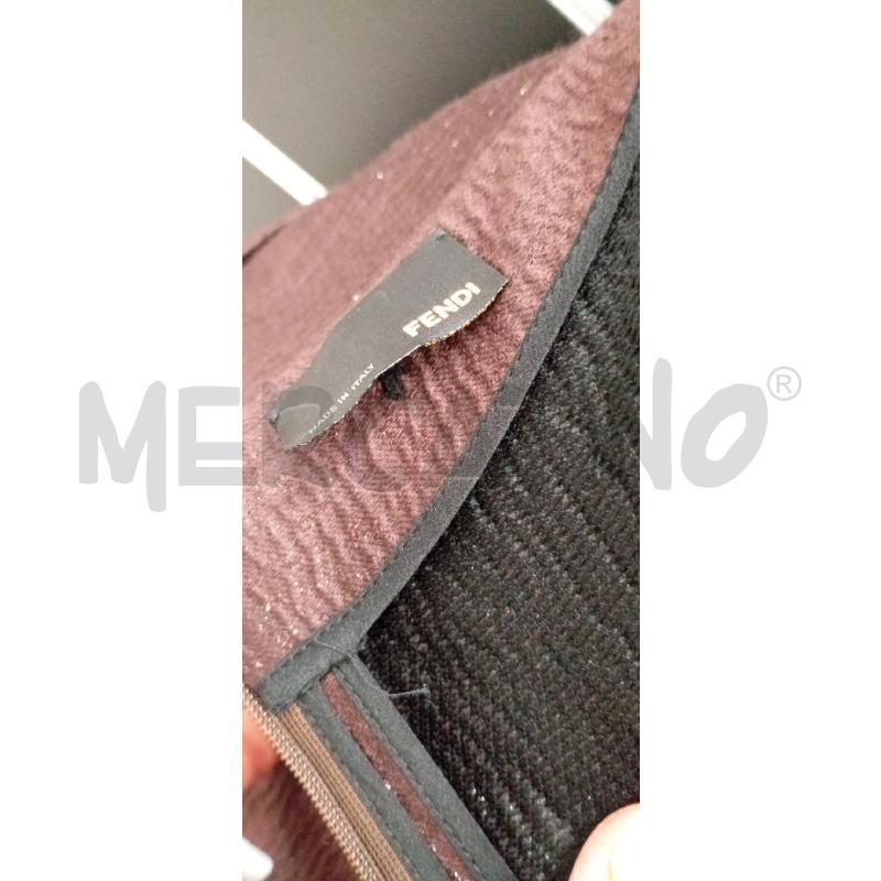GONNA FENDI LUREX DEGRADÈ BORDEAUX  | Mercatino dell'Usato Roma viale tirreno 5