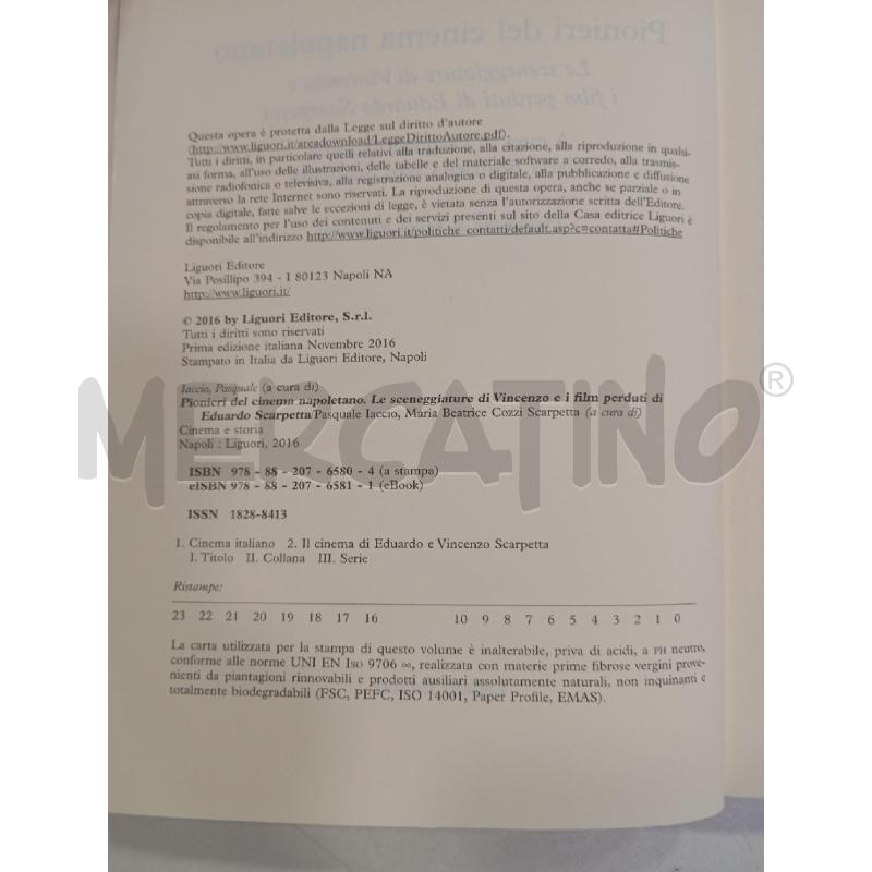 IACCIO PIONIERI DEL CINEMA NAPOLETANO | Mercatino dell'Usato Roma viale tirreno 4