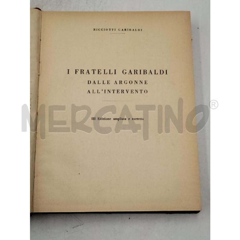 I FRATELLI GARIBALDI 1934 | Mercatino dell'Usato Roma viale tirreno 4
