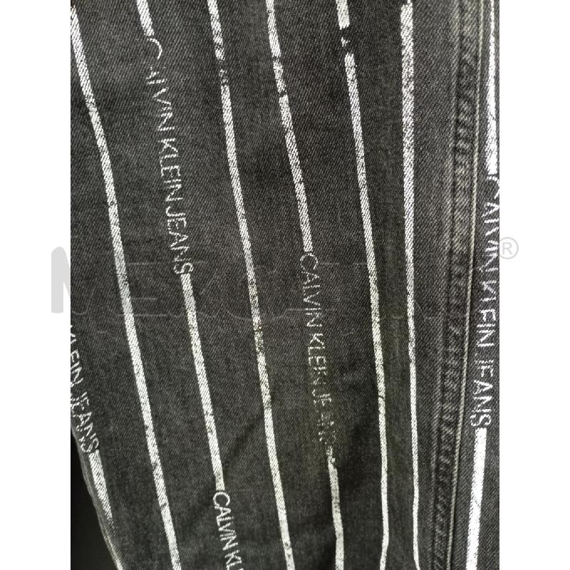 JEANS D CALVIN KLEIN JEANS NERO TESSUTO STAMPATO BIANCO | Mercatino dell'Usato Roma viale tirreno 3