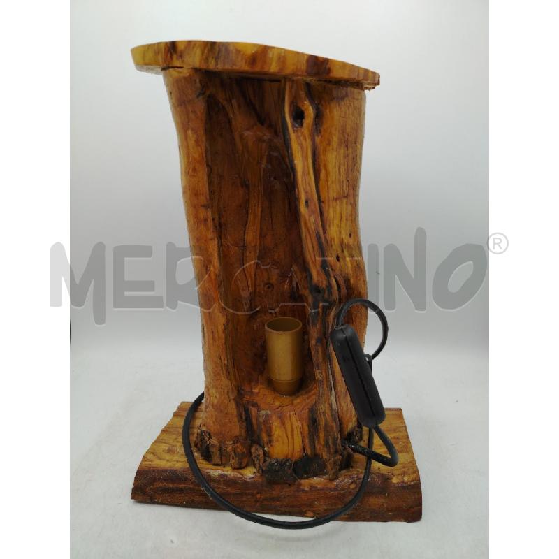 LAMPADA ARTIGIANALE LEGNO TRONCO | Mercatino dell'Usato Roma viale tirreno 1