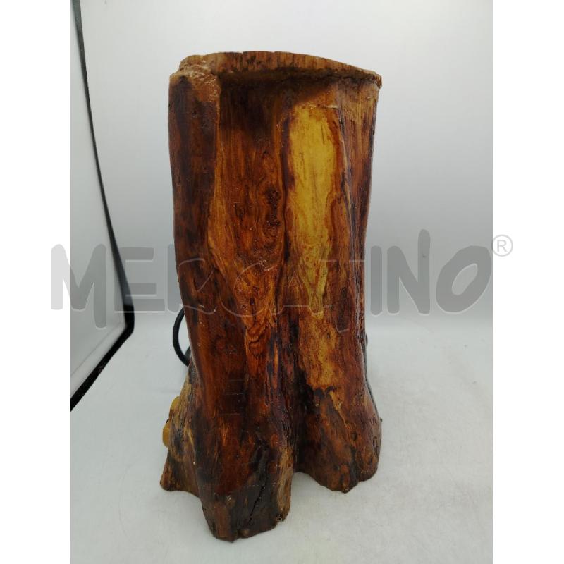 LAMPADA ARTIGIANALE LEGNO TRONCO | Mercatino dell'Usato Roma viale tirreno 4