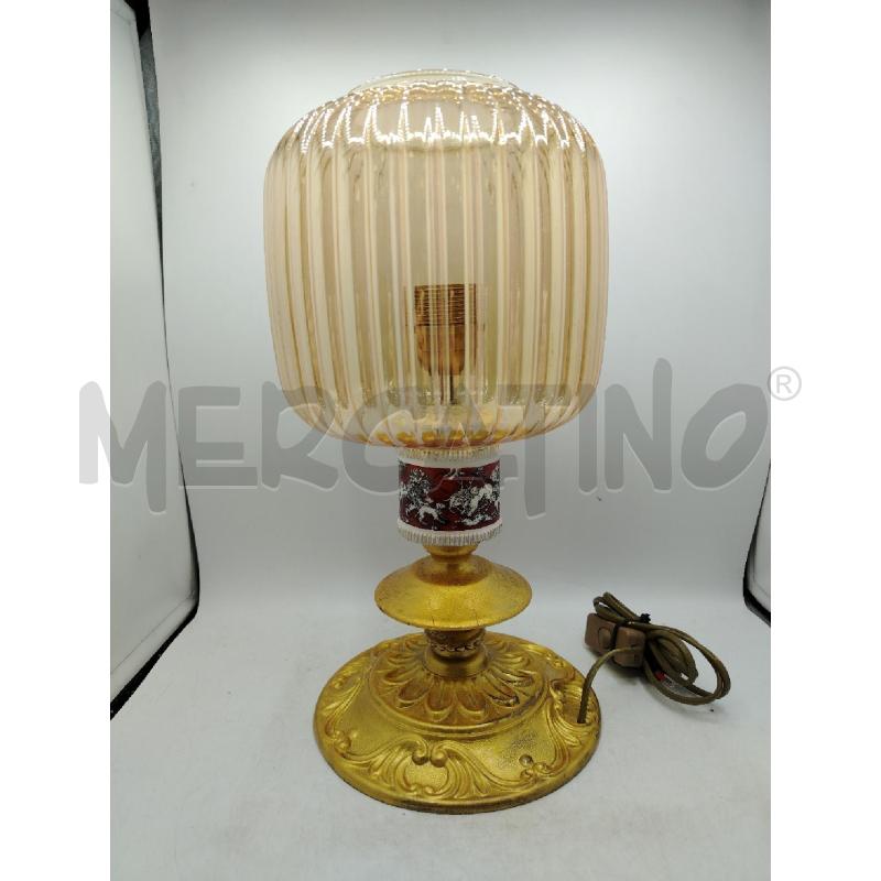 LAMPADA BASE TONDA ORO DEC CAVALLI | Mercatino dell'Usato Roma viale tirreno 1