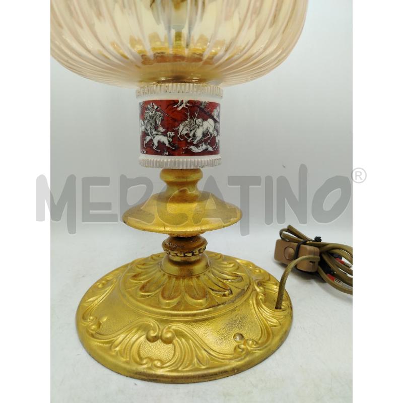LAMPADA BASE TONDA ORO DEC CAVALLI | Mercatino dell'Usato Roma viale tirreno 2