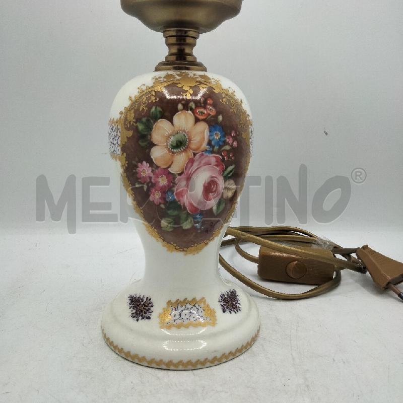 LAMPADA SEVRES DECORI FIORI AMPOLLA VETRO DEC | Mercatino dell'Usato Roma viale tirreno 2