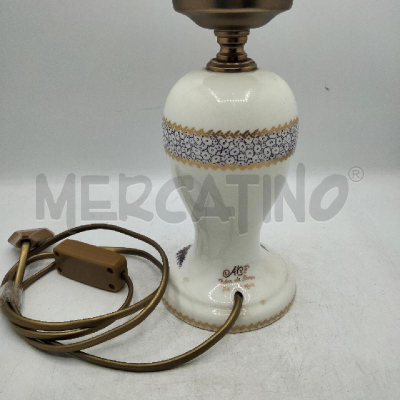 LAMPADA SEVRES DECORI FIORI AMPOLLA VETRO DEC | Mercatino dell'Usato Roma viale tirreno 4