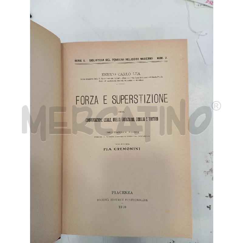 LEA FORZA E SUPERSTIZIONE | Mercatino dell'Usato Roma viale tirreno 2