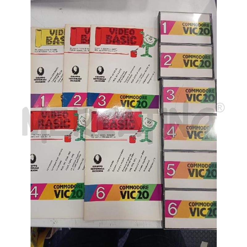 LOTTO 6 CASSETTE VIC 20 VIDEO BASIC CON FASCICOLI | Mercatino dell'Usato Roma viale tirreno 1