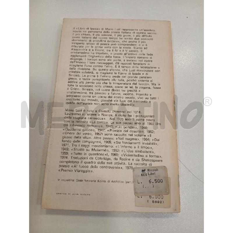 LUZI LIBRO DI IPAZIA | Mercatino dell'Usato Roma viale tirreno 3