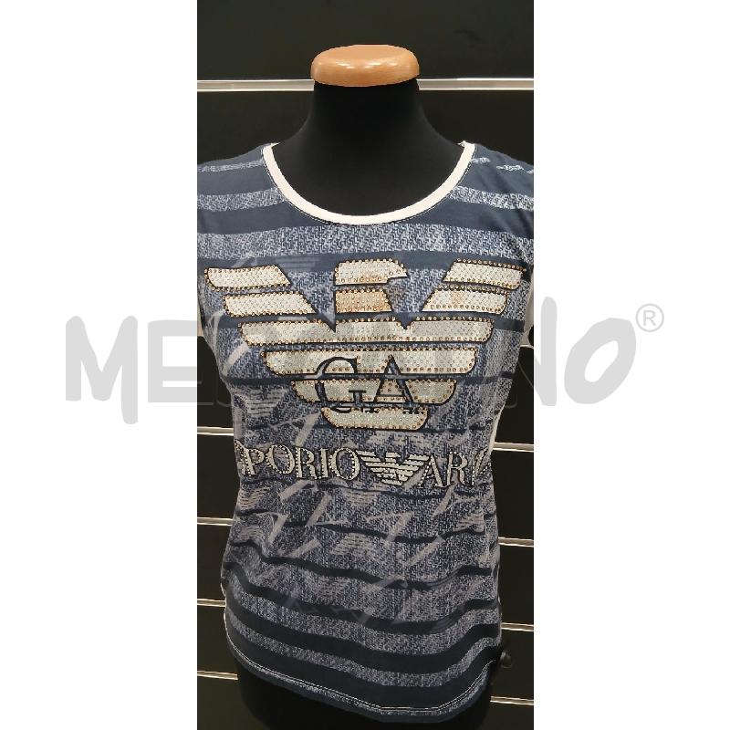 MAGLIA DONNA EMPORIO ARMANI BI DISEGNO BL  | Mercatino dell'Usato Roma viale tirreno 2