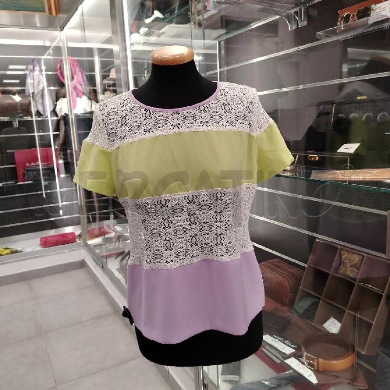 MAGLIA D PAMELA BILANO RIGHE LILLA VE BI CROCHE  | Mercatino dell'Usato Roma viale tirreno 1