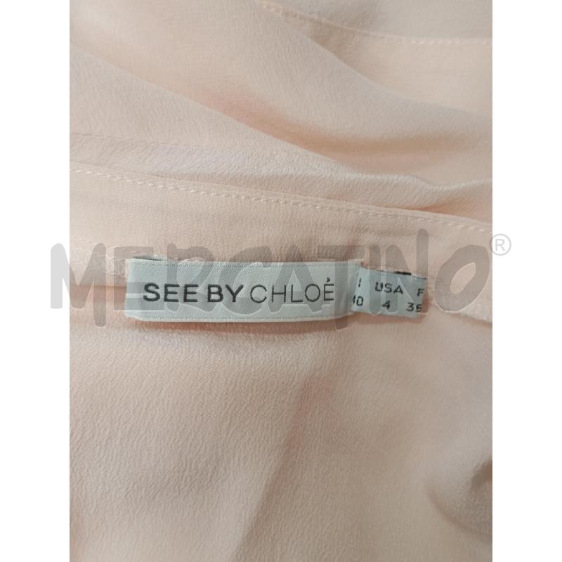 MAGLIA D SEE BY CHLOÉ BEIGE 100%SETA | Mercatino dell'Usato Roma viale tirreno 4