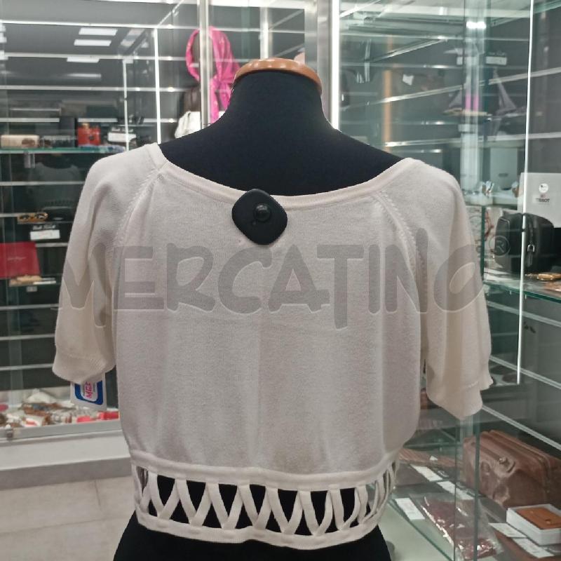 MAGLIA D STEFANEL BIANCO  | Mercatino dell'Usato Roma viale tirreno 2