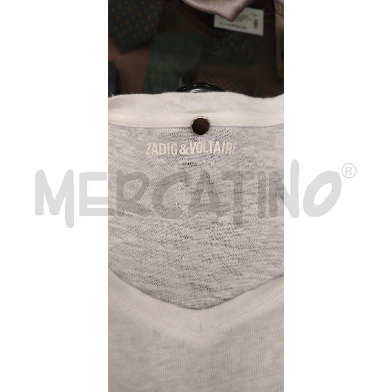 MAGLIA D ZADIG & VOLTAIRE BIANCO | Mercatino dell'Usato Roma viale tirreno 4