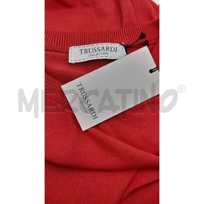 MAGLIONCINO U TRUSSARDI COLLECTION RSS SCOLLO V  | Mercatino dell'Usato Roma viale tirreno 4