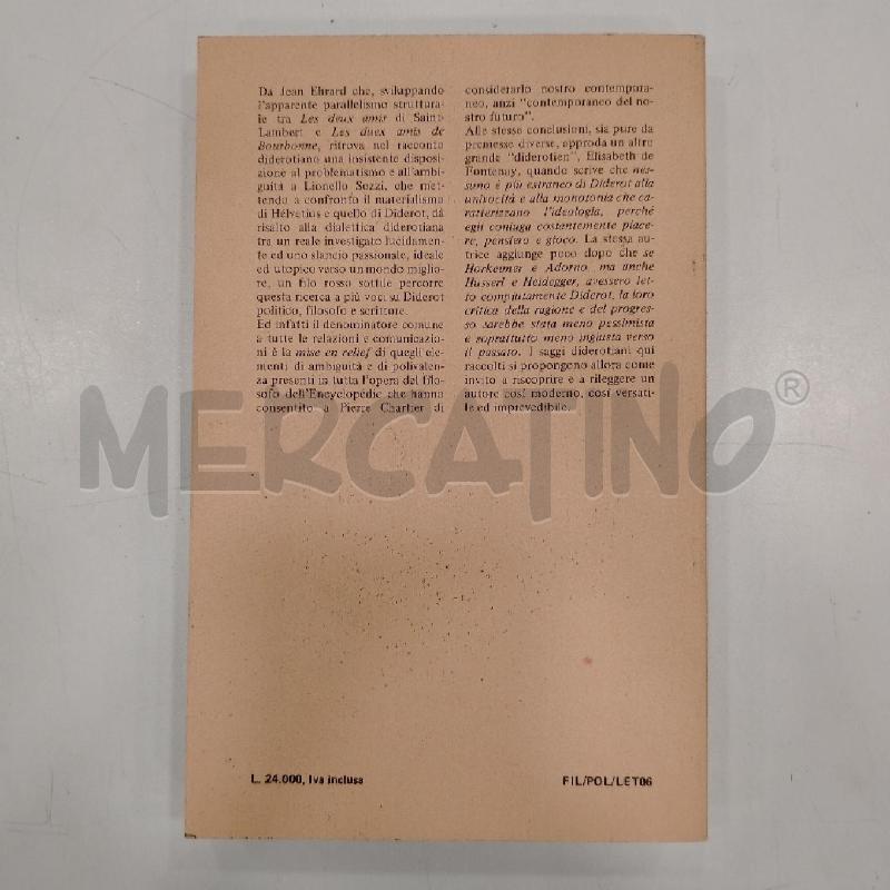MANGO DIDEROT IL POLITICO, IL FILOSOFO E LO SCRITTORE | Mercatino dell'Usato Roma viale tirreno 2