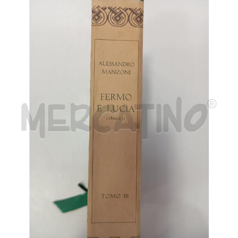 MANZONI FERMO E LUCIA TOMO TERZO | Mercatino dell'Usato Roma viale tirreno 2
