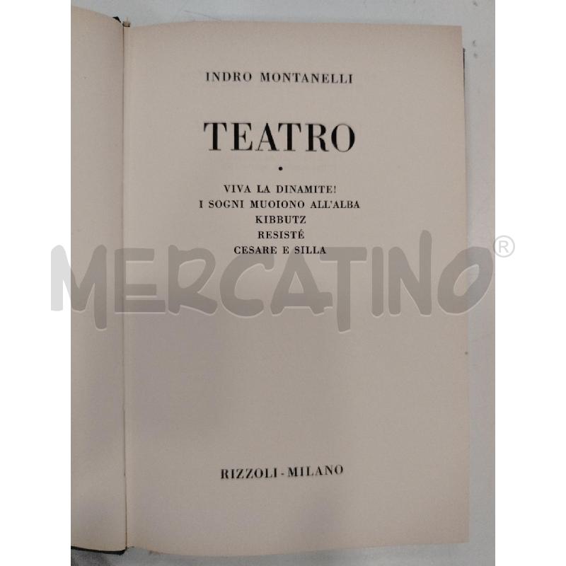 MONTANELLI TEATRO RIZZOLI | Mercatino dell'Usato Roma viale tirreno 3